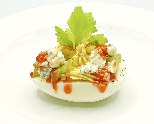 Buffalo Blue Cheese Deviled Egg