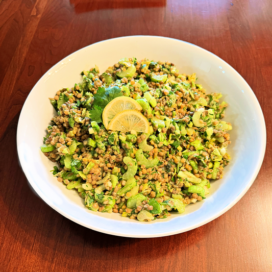 Herbed Celery Lentil Salad with Lemon-Orange Dijon Dressing