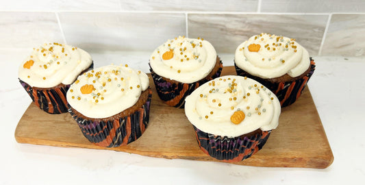 Pumpkin Cupcakes with Cream Cheese Frosting