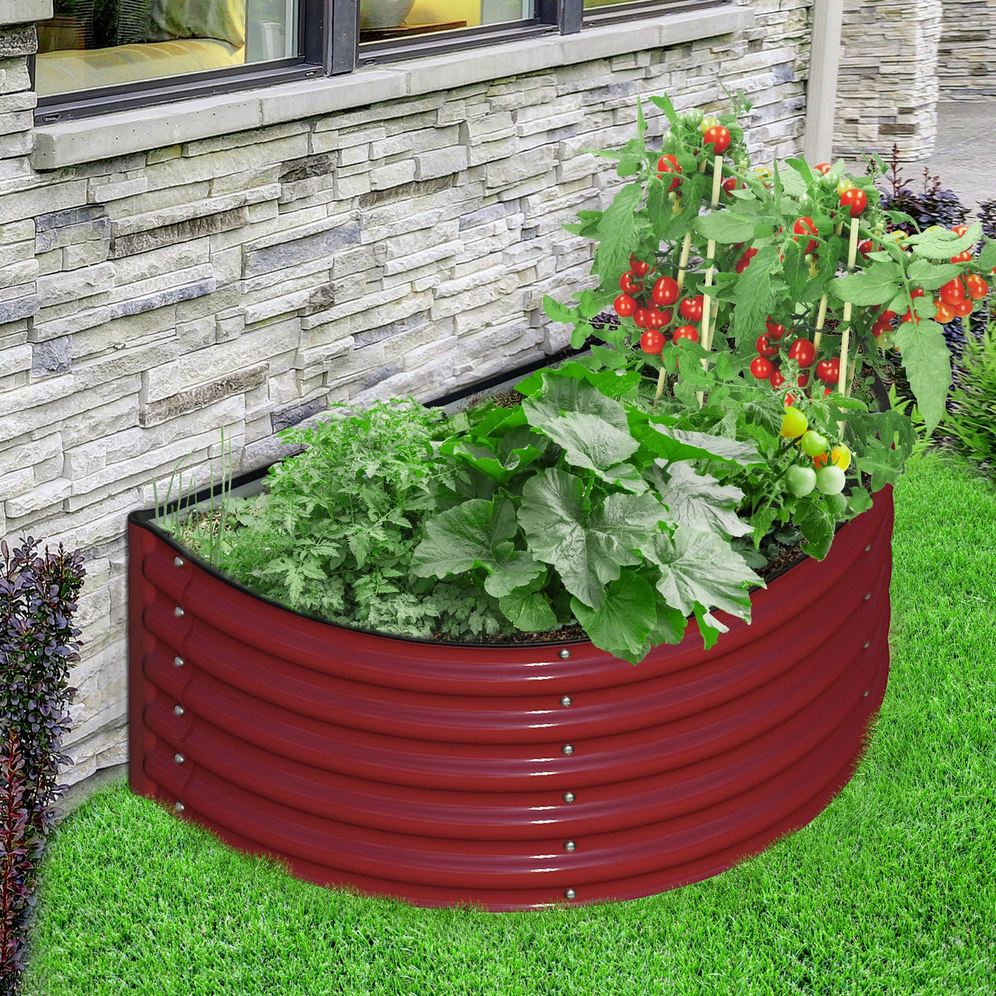 Half-Moon Garden Box Kit: Elegant & Space-Saving Raised Bed 🌼