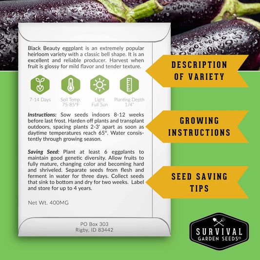 15-Variety Non-GMO Heirloom Vegetable Seed Collection