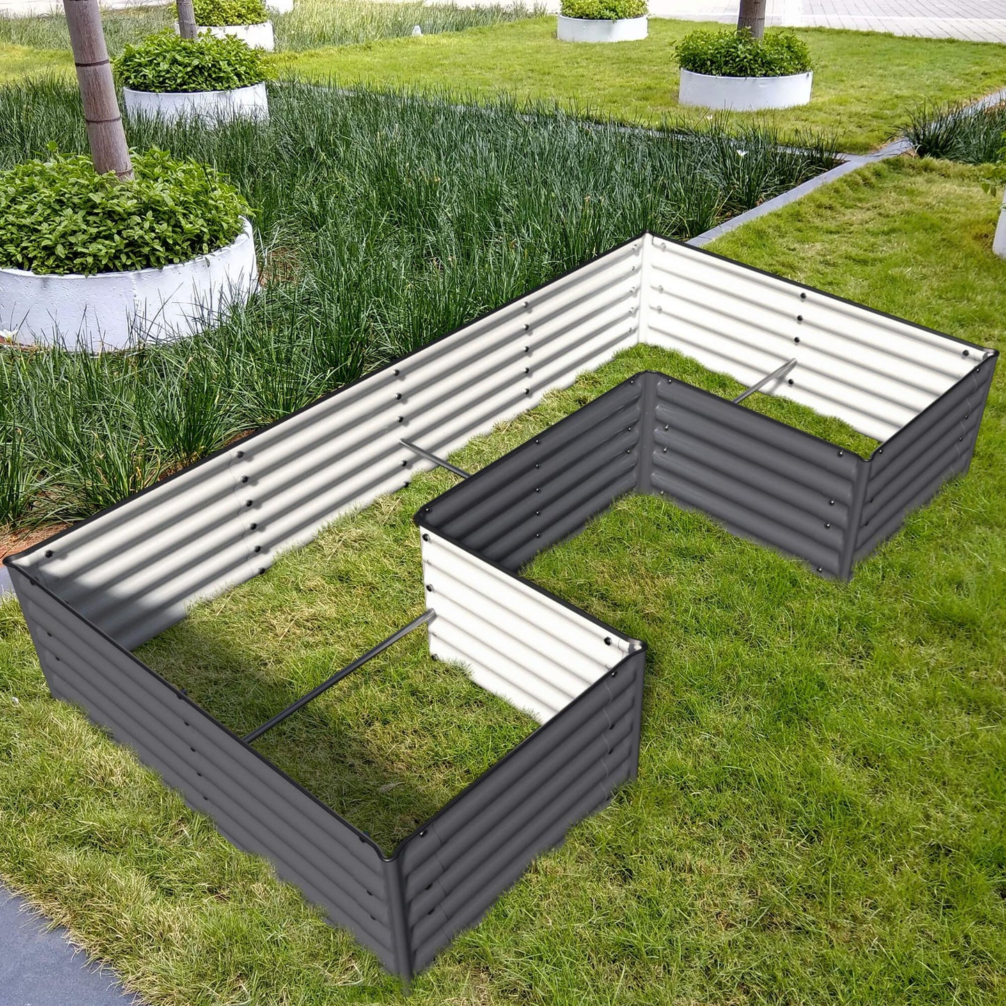 Planter Box 17" Tall "U" Shape Infinity Raised Garden Bed