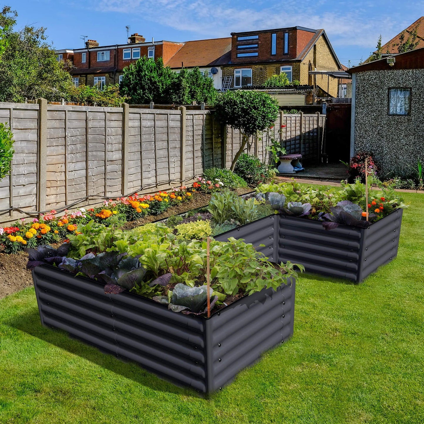 Planter Box 17" Tall "U" Shape Infinity Raised Garden Bed