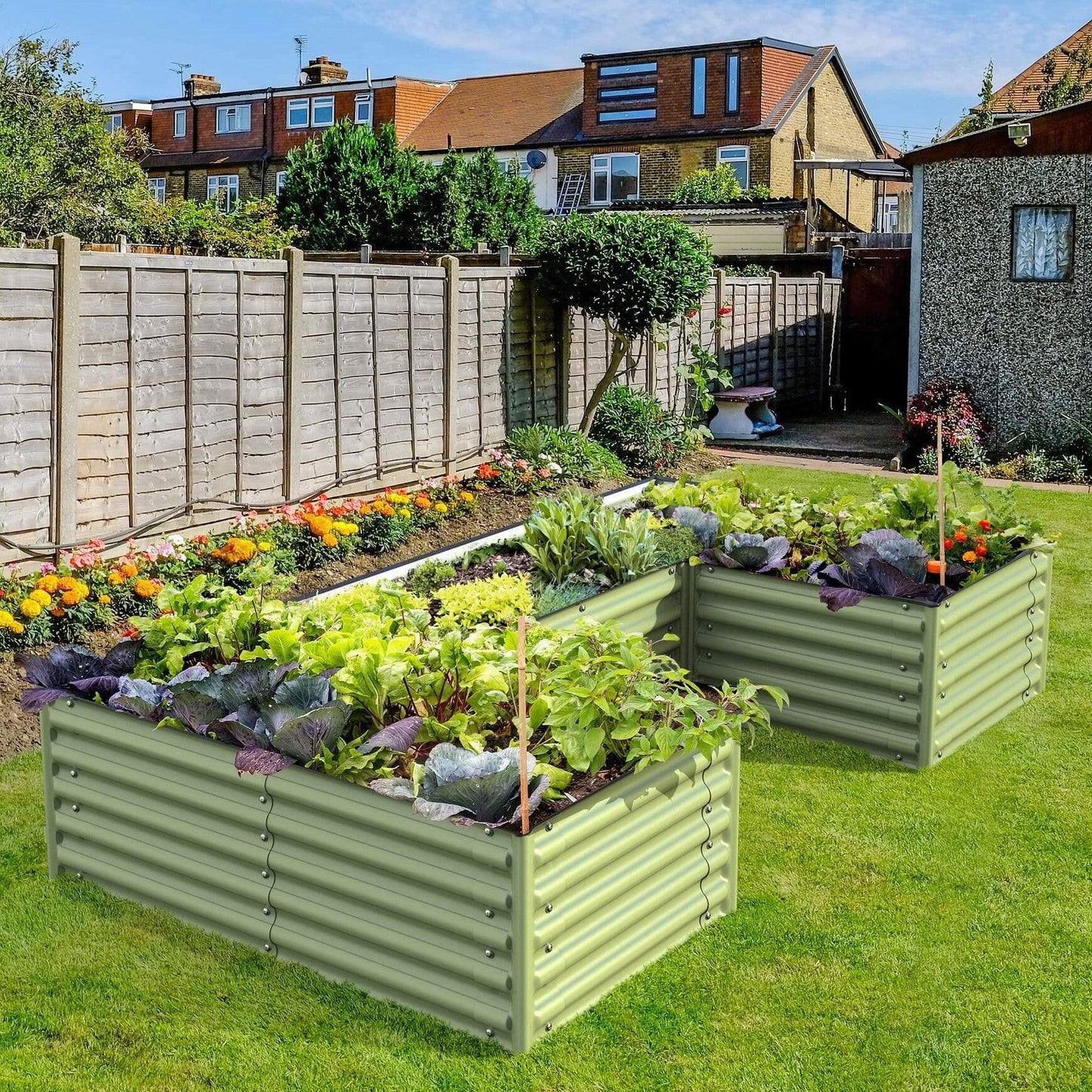 Planter Box 17" Tall "U" Shape Infinity Raised Garden Bed