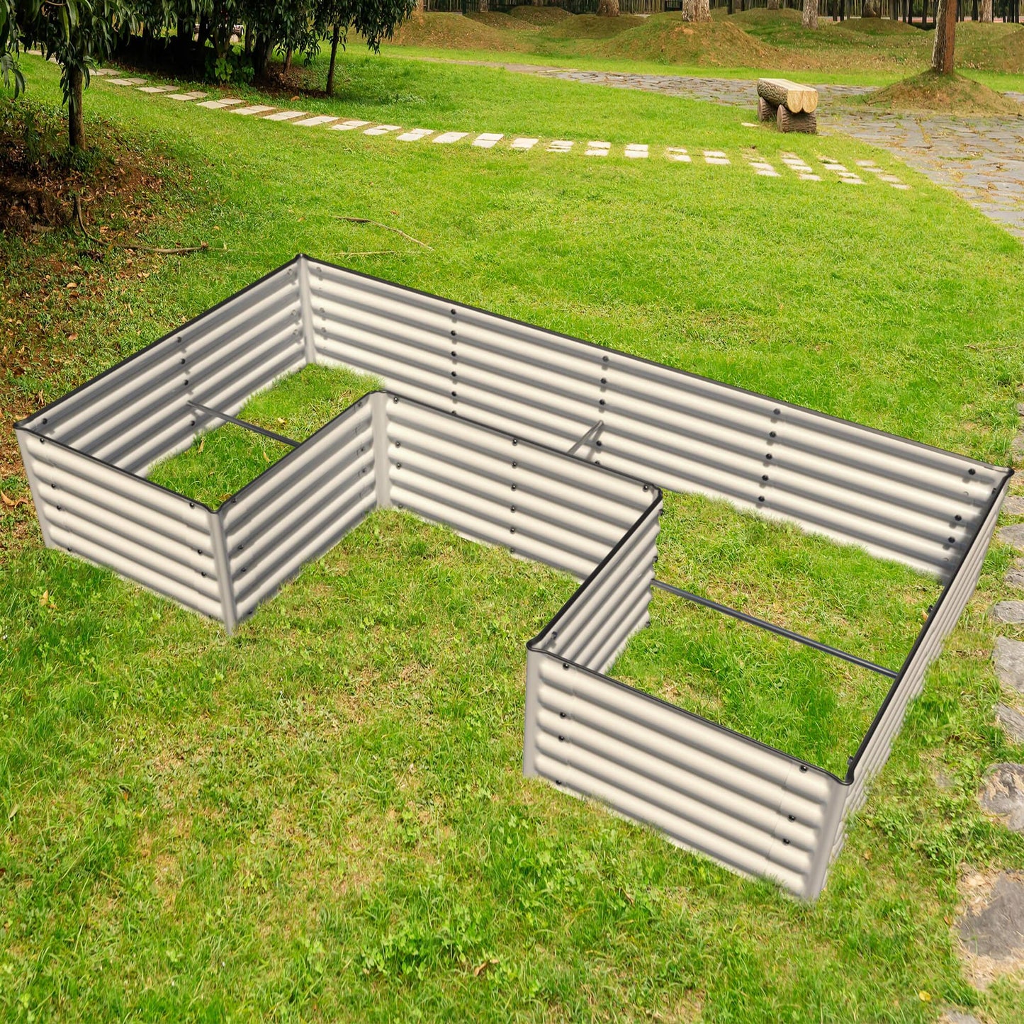 Planter Box 17" Tall "U" Shape Infinity Raised Garden Bed