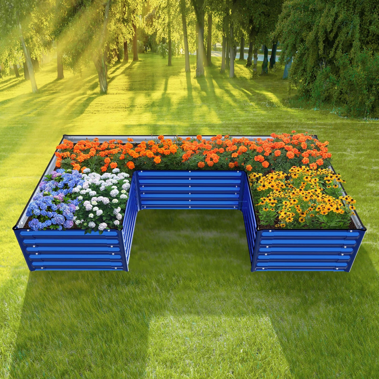 Planter Box 17" Tall "U" Shape Infinity Raised Garden Bed