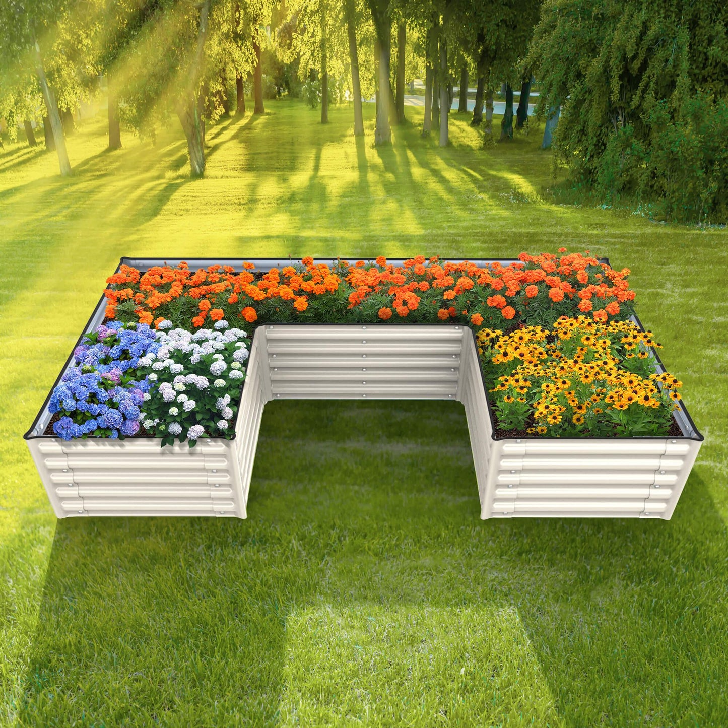 Planter Box 17" Tall "U" Shape Infinity Raised Garden Bed