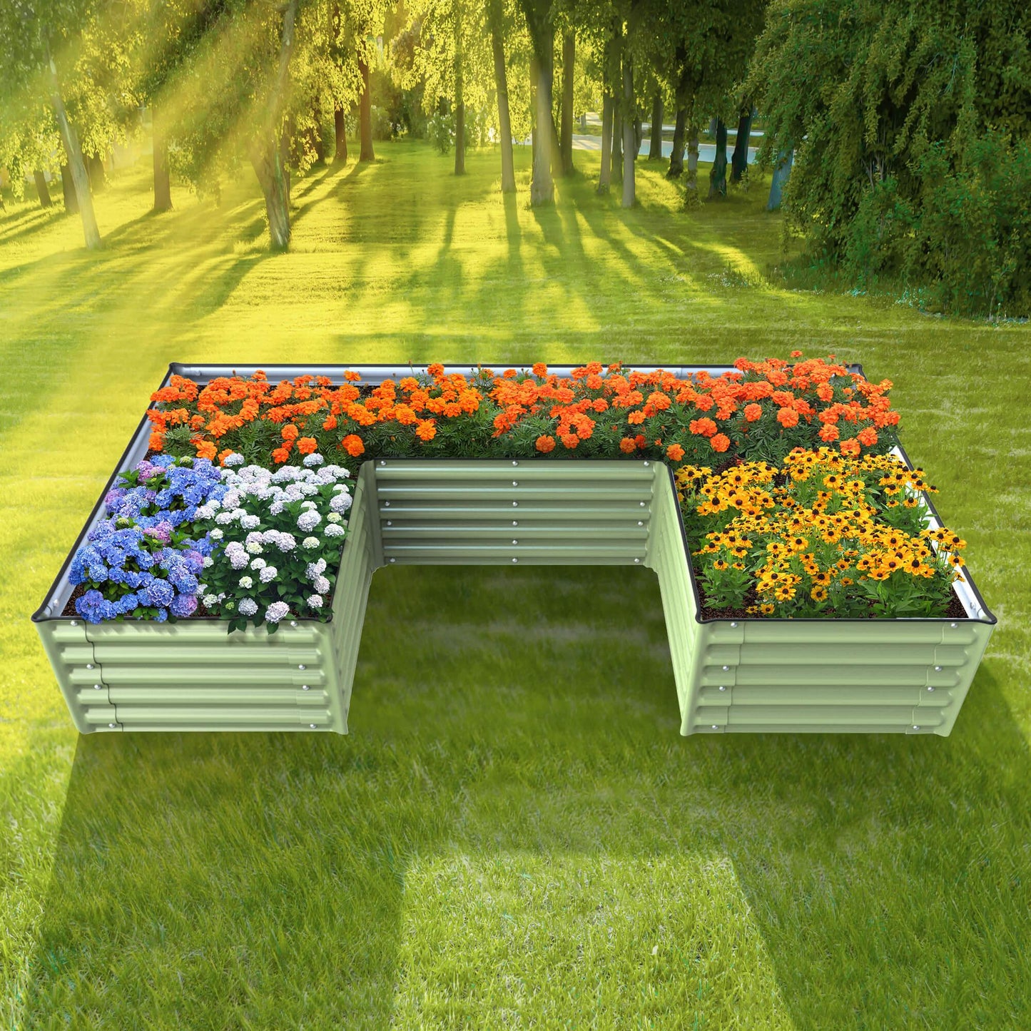 Planter Box 17" Tall "U" Shape Infinity Raised Garden Bed