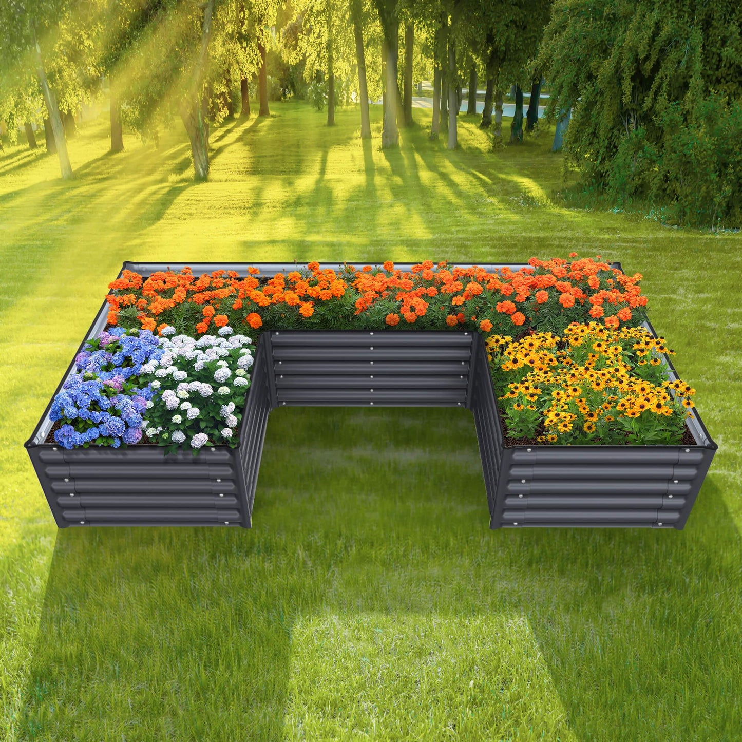 Planter Box 17" Tall "U" Shape Infinity Raised Garden Bed