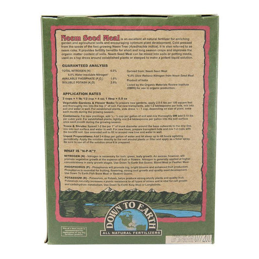Neem Seed Meal 6-1-2 (5 lb Box)