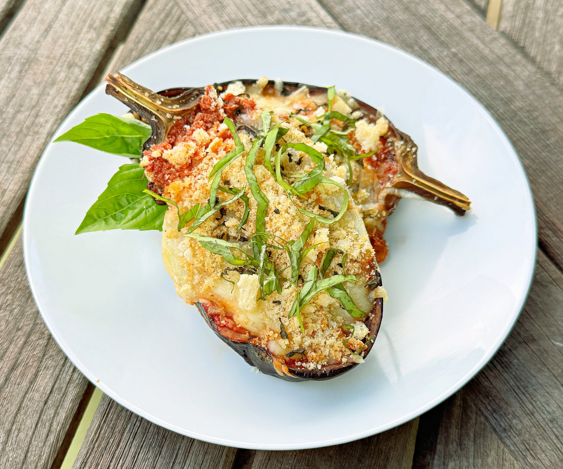 Garden Eggplant Parmesan (No Frying Required)