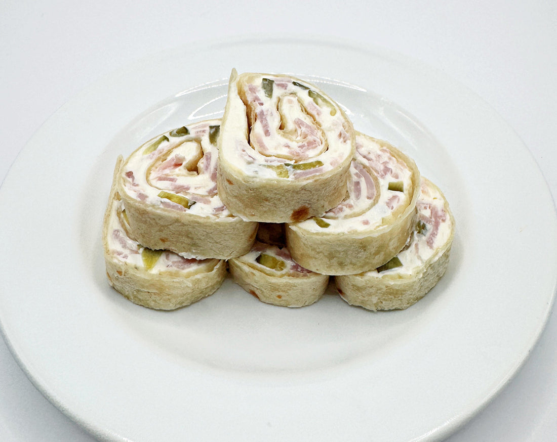 Garden Dill Pickle Tortilla Roll-Ups with Ham & Cream Cheese
