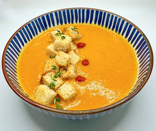 Butternut Squash Soup with Crispy Croutons & Fried Sage