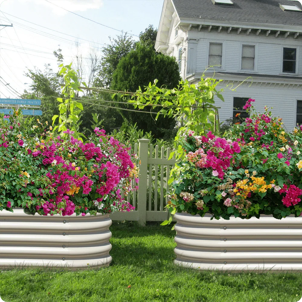 17" Tall, 12-in-1  Raised Garden Bed in Ivory