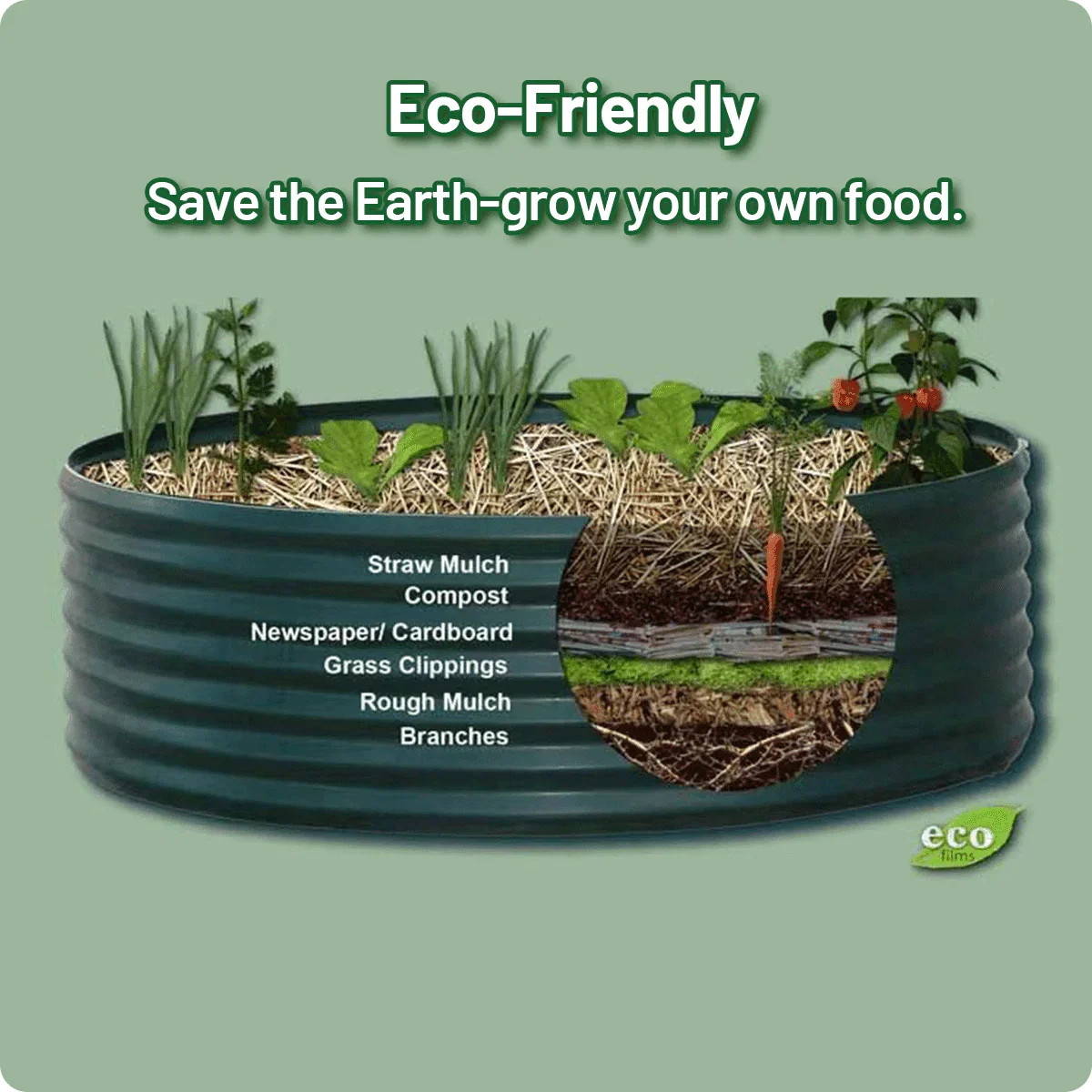 17" Tall 12-in-1 Raised Garden Bed in Midnight Grey