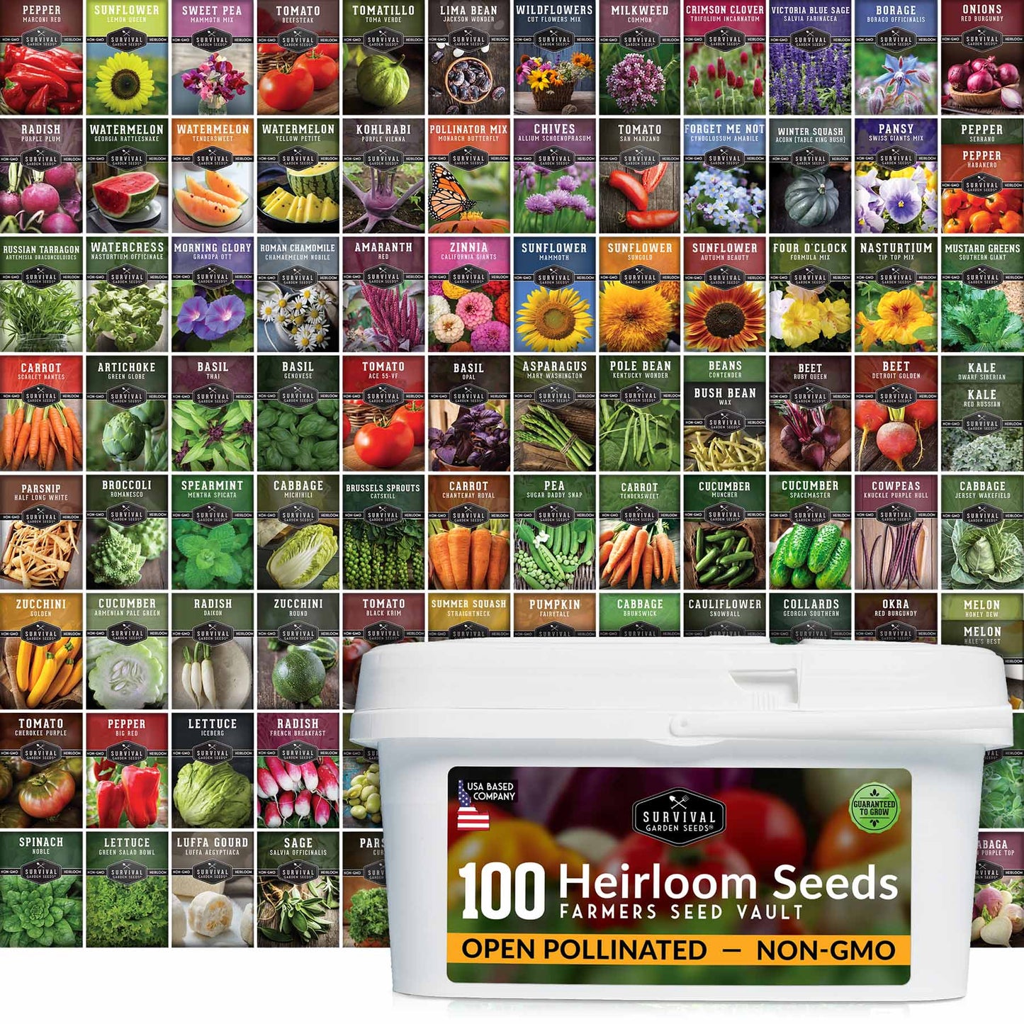 Super Seed Bundle – 180 Heirloom, Non-GMO Varieties for Home Gardens, Homesteads & Long-Term Storage