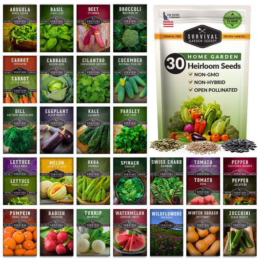 Super Seed Bundle – 180 Heirloom, Non-GMO Varieties for Home Gardens, Homesteads & Long-Term Storage