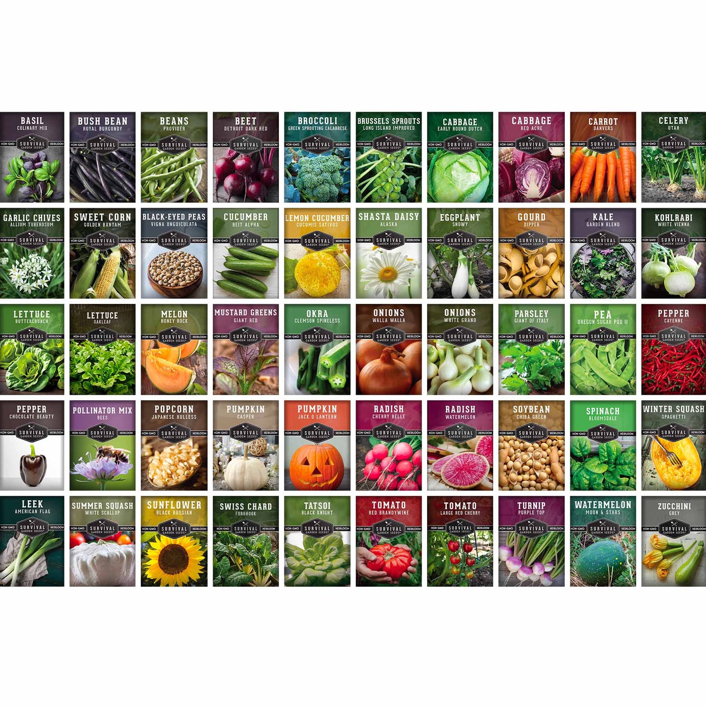 Homestead Garden Collection – 50 Essential Seeds for Self-Reliant Living