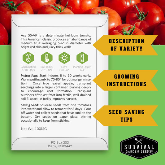 Slicing Tomato Seed Collection – 5 Heirloom & Beefsteak Varieties for Large, Meaty Sandwich Tomatoes